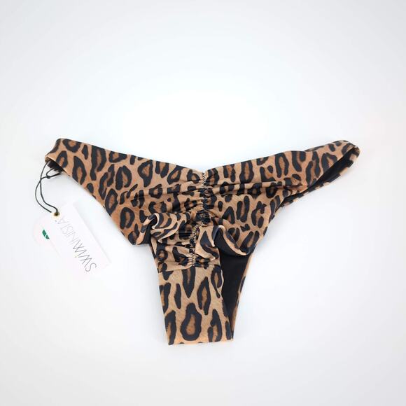 Swiminista Brave Bottom Leopard Print Bikini Bottoms Swimwear - Size S - NWT - Picture 5 of 16